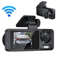 thumbnail image 1 of Cámara Dash 3 cámaras Dash Cam Multi-idioma Claro Espejo retrovisor para automóvil Grabación de video para automóvil Videocámara Gran angular Cámara grabadora para automóvil Grabadora de conducción de, 1 of 8