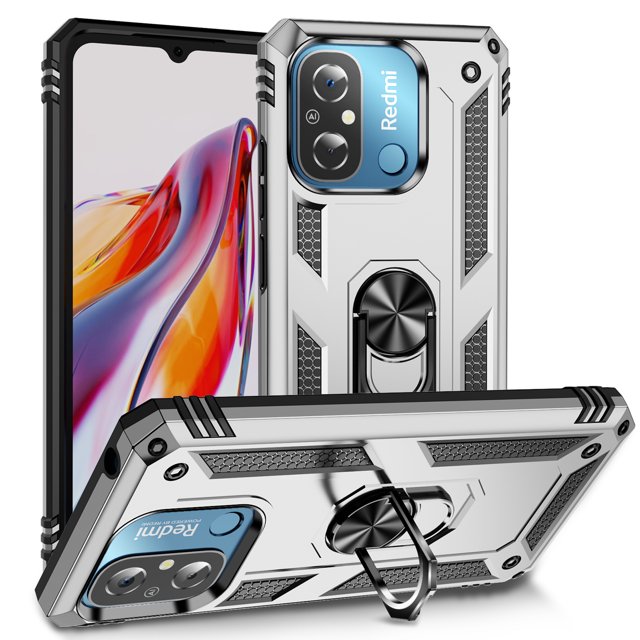 Funda de teléfono para Xiaomi Redmi 12C de Uso Rudo Shockproof + Cristal 9D