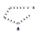 thumbnail image 2 of Decoraciones de Halloween, adornos de Halloween, cadena de luces LED de araña de 20 luces, cadena de luces de Halloween para decoración de interiores y exteriores, iluminación de Halloween para patio,, 2 of 6