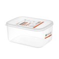 thumbnail image 2 of Contenedores de plástico transparente para almacenar alimentos y organizar la cocina | Recipientes rectangulares herméticos para aperitivos, granos secos y productos de despensa, 2 of 6