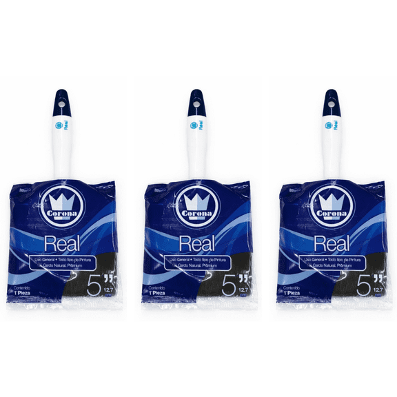 BROCHA REAL CORONA 5" PAQUETE DE 3 PIEZAS