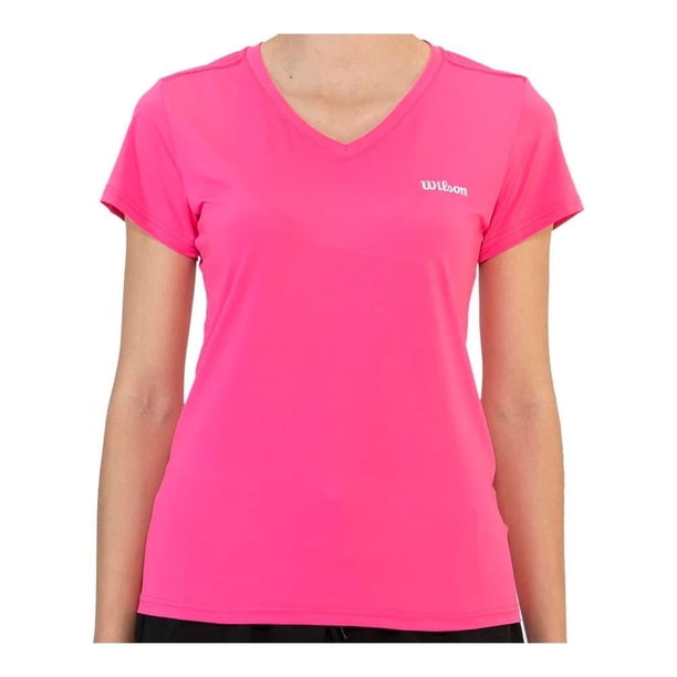 Playera Wilson para Mujer, Deportivo Fucsia Talla CH