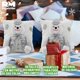 thumbnail image 3 of Almohada Navideña De Oso Polar Elegante Cojín Navideño blanco, 3 of 4