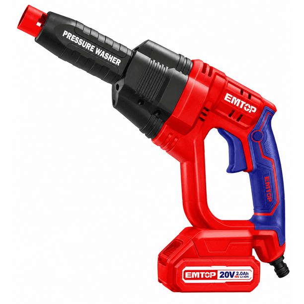 Kit Hidrolavadora Inalámbrica 20V Batería y Cargador Presión 24.8 Bar Incluye Maletín y Pistola Rociadora