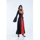 thumbnail image 2 of Disfraz de Bruja Medieval para Mujer con Capucha Negro y Rojo Talla L, Halloween y Cosplay, 2 of 4