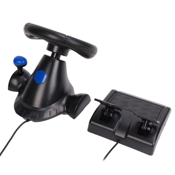 Volario de Dirección de Juegos Rotacia de 180 Grados Multifuncionales 3 EN 1 Rueda de Carreras de Juegos Con Pedales para PC