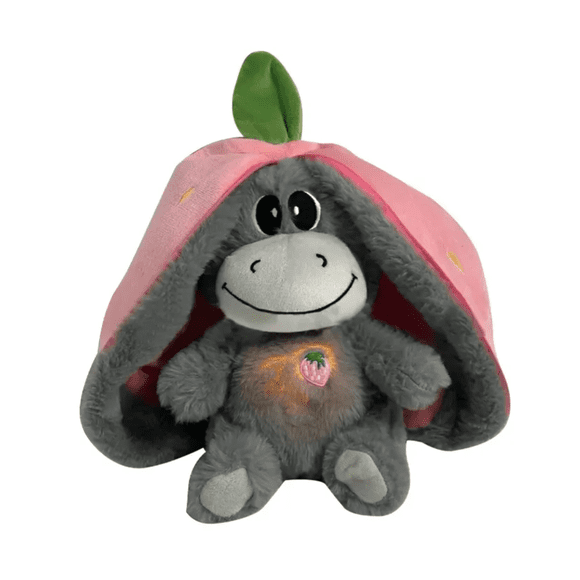 Muñecos De Peluche De Burrito Con Capa Belug Rosa