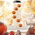 thumbnail image 4 of Nueva Cuerda de Luz Solar con Forma de Calabaza para Halloween con 8 Funciones Que También Emite Luz Led Decorativa., 4 of 7