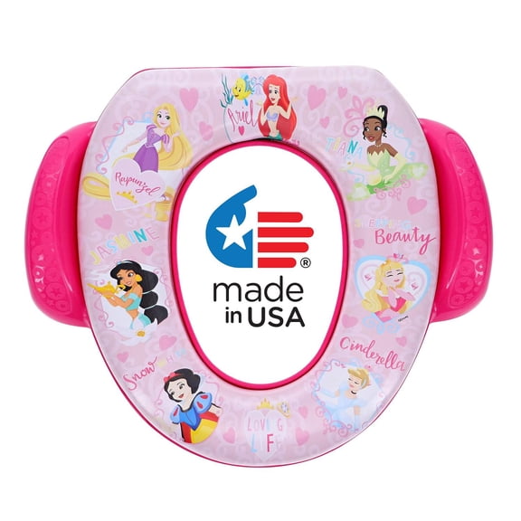 Asiento Suave Disney Princess Loving Life Rosa Seguro y Fácil de Limpiar para Entrenamiento de Baño