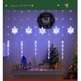 thumbnail image 4 of Guirnalda de luces navideñas con forma de copo de nieve y control remoto | Iluminación LED navideña para decoración interior y exterior, 4 of 6