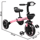 thumbnail image 4 of Triciclo 3 en 1 Plegable para Niños Convertible a Bicicleta y Balance Bike Luz Sonido Apto a partir de 2 Años o Hasta 25 kg - Rosa, 4 of 7