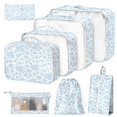 thumbnail image 1 of Set de 8 unidades para maletas, organizador de viajes, de Packing Cubes, color azul, 1 of 7