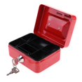 thumbnail image 4 of Caja contenedora de memoria con contraseña de metal creativa para cajero de dinero Rojo, 4 of 9