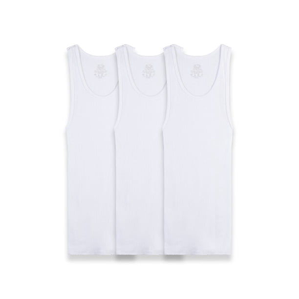 Camiseta Atlética Fruit of the Loom Para Niño Algodón Sustentable Blanca 3 Piezas Talla ECH