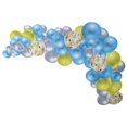 thumbnail image 1 of KIT 34 GLOBOS METALICOS TRANSPARENTES CONFETI MARMOL AZUL AMARILLO, 1 of 5