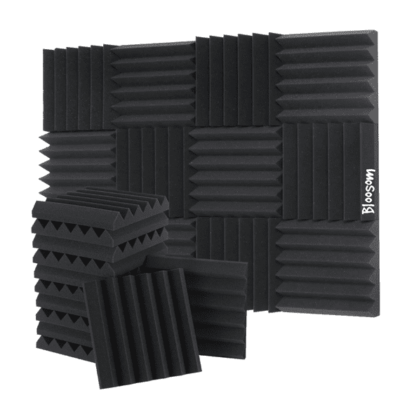 48 Paneles  Bloosom De Espuma Acústica 30x30x3cm Retardador De Llama Negro