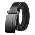 thumbnail image 2 of Cinturón de hombre con hebilla automática, de piel sintética, informal, con trinquete, para negocios Estilo D, 2 of 9