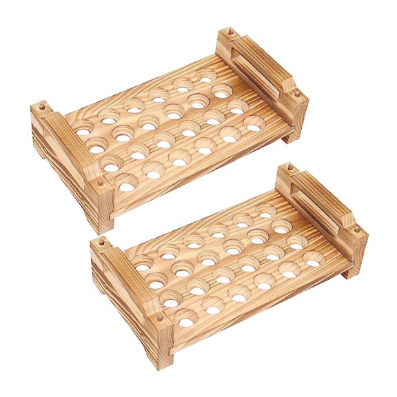 2 piezas de bandeja de madera apilable para almacenar huevos de codorniz, organizador de almacenamiento, clasificador de huevos de codorniz para