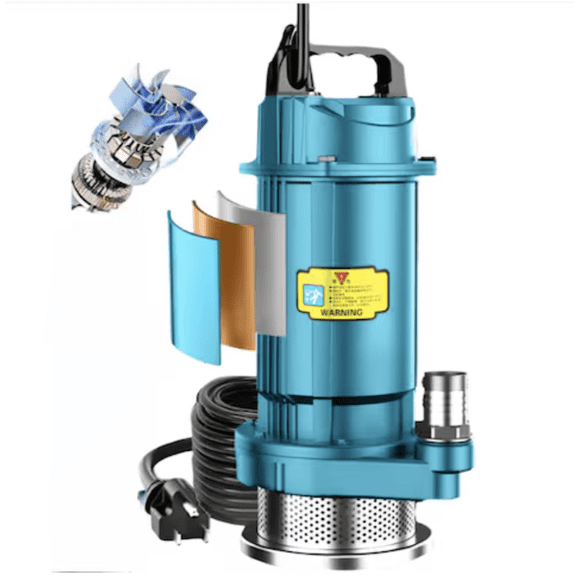 Bomba Sumergible Metálica Para Agua Limpia/ Sucia 570w 110v Modelo Azul acero