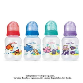 Biberón Evenflo Acuario Flujo Lento 4 oz Varios Modelos 1 Pieza