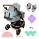 thumbnail image 4 of Carriola 6 En 1 | Base Mecedora | Autoasiento | Amalfi Ibaby verde, 4 of 10