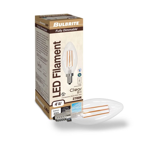 Bombilla LED Filamento 4W 2700K E12 Atenuable Bulbrite