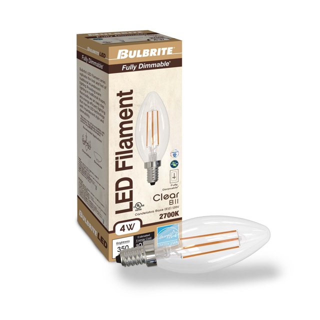 Bombilla LED Filamento 4W 2700K E12 Atenuable Bulbrite