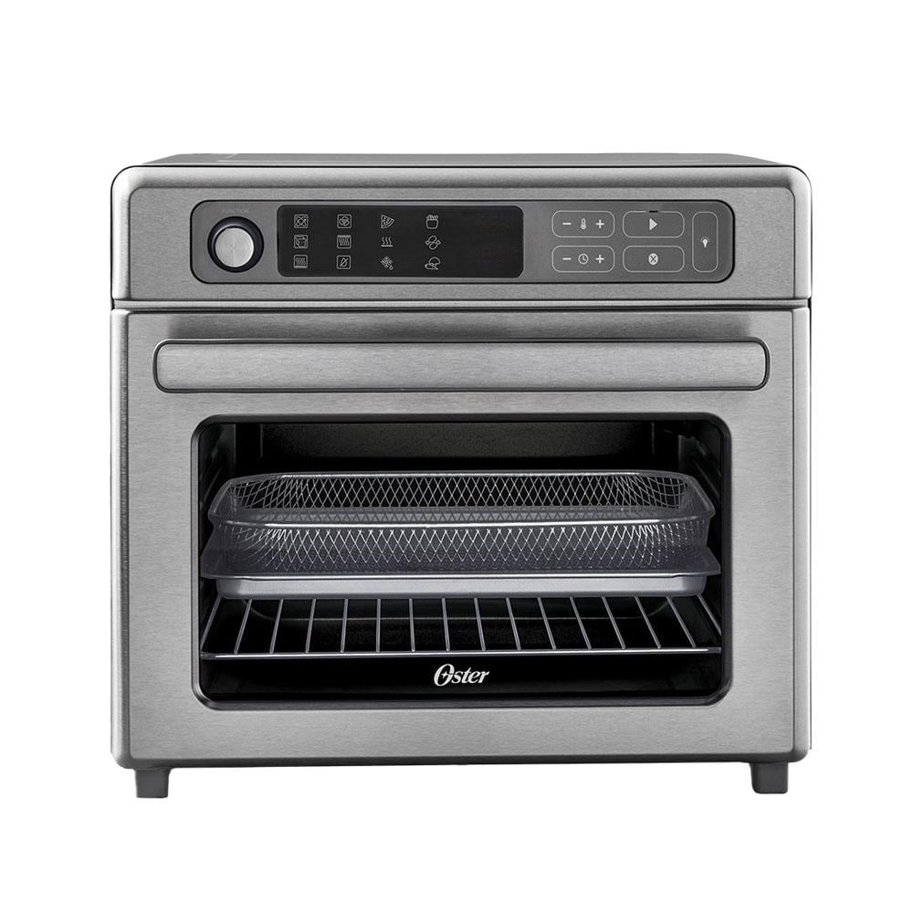 Horno con Freidora de Aire Digital Oster Revestimiento Antiadherente Interno 22 Litros Plata