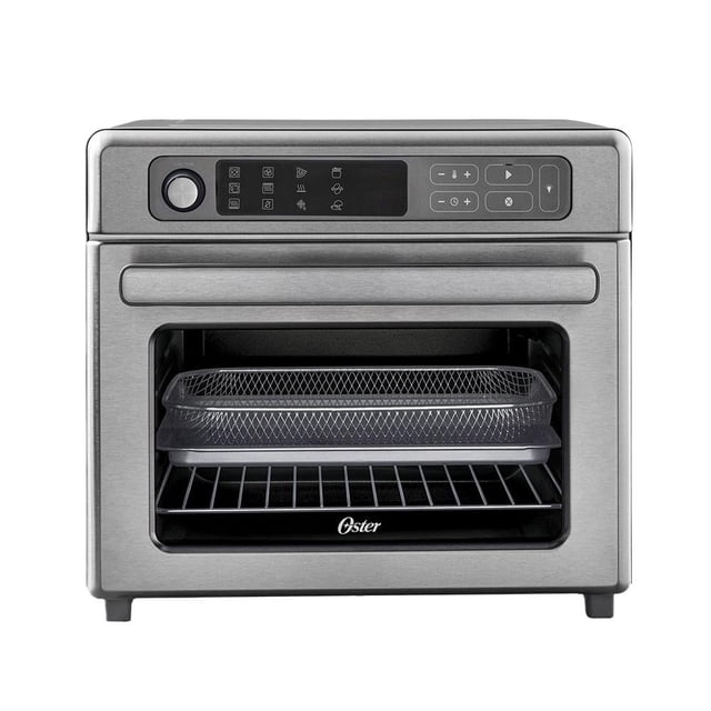 Horno con Freidora de Aire Digital Oster Revestimiento Antiadherente Interno 22 Litros Plata