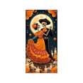 thumbnail image 2 of Decoraciones de Halloween, 35 x 71 pulgadas, cubierta de puerta de Halloween y Día de Muertos, decoración de puerta de Halloween y Día de Muertos, decoración de fiesta de festival, cubierta de puerta, 2 of 6