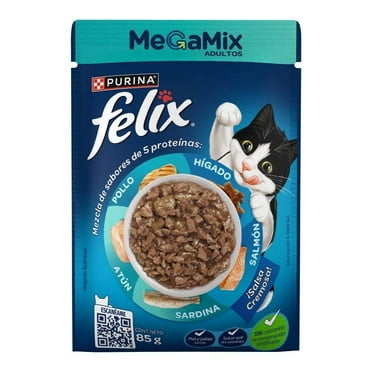 Alimento húmedo para gato Purina Felix Sobres Felix Megamix 85g