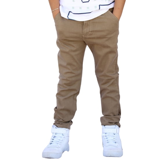 Pantalón de Gabardina Stretch para Niño Color Caqui