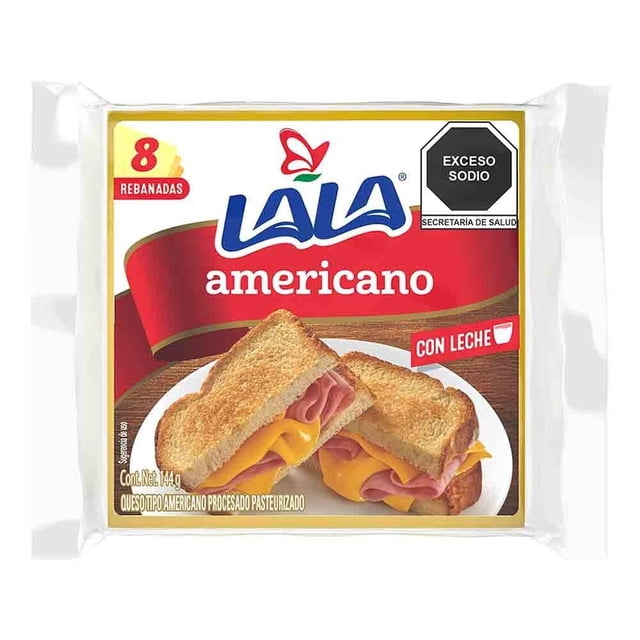 Queso Americano Lala Rebanado144 g