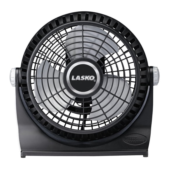 Ventiladores domésticos Lasko Breeze Machine pivotantes de 2 velocidades negros