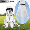 thumbnail image 3 of Impermeable transparente para perros con capucha cortavientos y puños elásticos impermeables, ajustables e impermeables, apto para perros medianos y grandes., 3 of 5