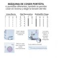 thumbnail image 3 of Maquina De Coser Portatil Electrica Mas Kit Costura Y Pedal Color Blanco SelectShop, 3 of 4