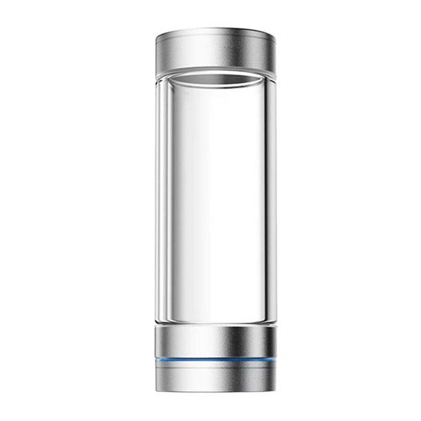 Vaso de agua hidrogenada: vaso electrolítico portátil para la producción de hidrógeno con electrólisis inteligente, separación de hidrógeno y oxígeno, y electrólisis circulante.