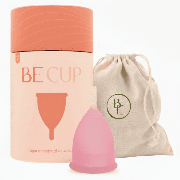 Copa Menstrual BeCup de Silicón Reutilizable con Bolsa y Manual Talla A