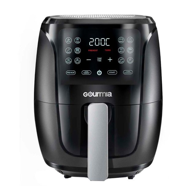 Freidora de aire digital Gourmia 3.7 litros con cocción guiada Negra
