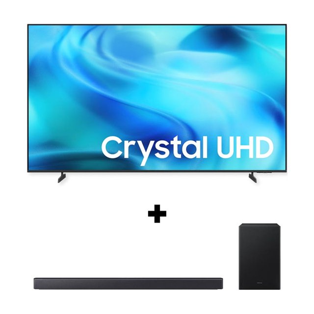 Combo TV Samsung 85" Crystal UHD U8200HF 4K Vision AI + Barra de sonido 2.1Ch B-series con Subwoofer HW-B450F