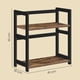 thumbnail image 2 of Especiero, Estante de especias, estante almacenamiento de 2 niveles, en la Encimera, Organizador escritorio, Marco de bambú, para cocina, Comedor, Oficina, Marrón Rústico y Negro, 2 of 8