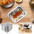 thumbnail image 4 of 50pcs Moulds Disposable Aluminum Baking Pan Kitchen Tools Consummate For Baking Cakes Brownies Bread Meatloaf Lasagna Or Lunch Box, Disposable Aluminum Baking Moulds, Non-Stick, Easy Clean,, 4 of 6