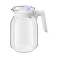 thumbnail image 2 of Jarra de vidrio para agua fría con tapa - 2,2L de gran capacidad, vidrio de alto borosilicato, boca ancha para fruta y hielo - rosa, verde o caqui, 2 of 6