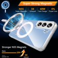 thumbnail image 3 of Funda Hensinple para Samsung Galaxy S22 de 6.1 pulgadas, transparente, magnética, 3 of 9
