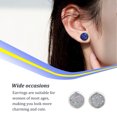 thumbnail image 4 of Minnieouse Pendientes redondos Llamativos Gotas para los oídos Galvanoplastia fina Incrustaciones de diamantes de imitación Espárragos para los oídos Ropa, zapatos y accesorios Miscelánea Blanco, 4 of 6
