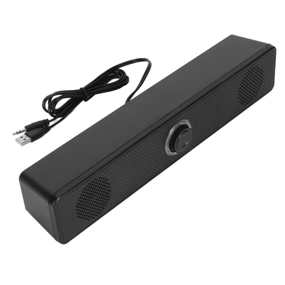 M Buder Bocinas para Computadora con Cable USB Barra de Sonido de Escritorio Sonido HiFi Perilla de Volumen Altavoz Mini para PC Laptop Tablet PS5 (31.5 cm / 12.4 inches)