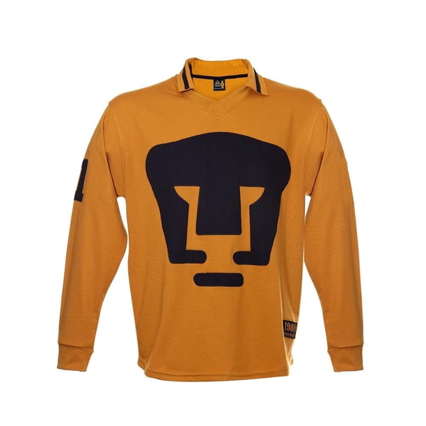 Jersey Pumas Retro 1980 Old School Sports Para Hombre Talla GD Dorado