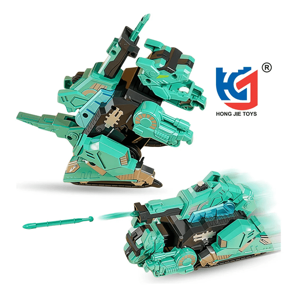 Carro Juguete Dinosaurio Regalos Para Ninos Transformer Tanque Tiranosaurio Rex Xtellar Verde