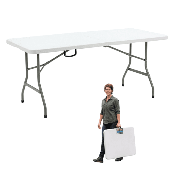 COOLSHT Mesa Plegable Plástico 1.80 M Estilo Portafolio Exteriores