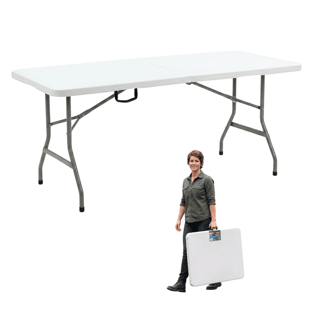 COOLSHT Mesa Plegable Plástico 1.80 M Estilo Portafolio Exteriores